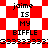 Pixelated red-and-white checkered background with repeated text 'jaime IS MY BIFFLE' and numeric sequence '0333333333'.