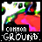 Pixelated icon with red and green background, black text reading 'COMMON GROUND' in two lines.