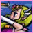 A pixelated anime-style character with green hair and a purple outfit holding a white sword, next to text reading "Anime IM" on black background.