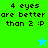 Four identical pixelated display text and a star icon with color variations