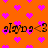 Pixelated orange background with repeating pink heart shapes and black text reading "always<3" in a pattern