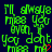 Green pixelated text on dark blue background reads "I'll always miss you even if you don't miss me" with red heart symbol at bottom right.