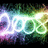A digital graphic with glowing '2008' text on the left, white pixelated text reading 'HAPPY NEW YEAR <3', and a black background.