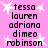 Pixelated text list on pink background with white starbursts, no visible animation changes across observations.
