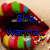 Animated sequence of colorful lips with sprinkles, displaying changing text overlays and expressions.