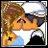 Animated contact sheet of four pixel art frames showing a couple kissing and text-based romantic messages on pink heart backgrounds.