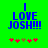 Green background with blue text reading "I LOVE JOSH!!!" and five pixelated symbols below, two red stars, one brown star, and three red stars in sequence.