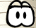 Animated sequence of stylized cartoon eyes with changing eyelid positions and eye shapes