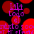 Pixelated red circles on black background with purple text 'Lili togo' and partial unreadable words, no visible animation changes.