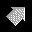 Four pixelated arrow icons with gray and white checkered patterns on black background, each oriented in different directions.