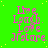 Green background with yellow dots, pink text reading 'Live Laugh Love J'ature', and a gray rectangle in the bottom-right corner.