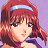 A 48x48 pixel buddy icon featuring a red-haired anime-style character with a headband on the left and stylized text "Anime IM" and "COM" on a black background to the right, displayed as part of an animated contact sheet.