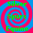Four identical spiral patterns with alternating blue and pink rings, each containing green text reading Silver Spurs Equine in vertical alignment.
