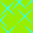Bright green background with cyan diamond-shaped lines forming a repeating pattern.