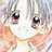 A 48x48 pixel buddy icon featuring a close-up of an anime-style character's face on the left and text elements on a black background on the right, displayed as part of a contact sheet with two frames.