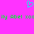 Pixelated cyan heart symbol above green text reading 'ily Abel xoxi' on bright pink background.