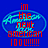 Red text reading 'in the next american 100L!!!!!!' overlaid on a blue background with two distinct pixelated patterns.