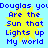 Blue text on a light blue background with yellow sunburst shapes containing identical lyrics.