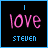 A two-frame contact sheet of a pixelated animated buddy icon showing text changes between frames on a black background with blue border.