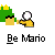 Four pixel-art icons arranged in a , each showing Mario-like characters with green caps and yellow bodies against gray backgrounds