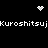 Black background with white pixelated text and symbols: two identical text lines, a heart, and a starburst pattern.