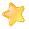 Three yellow star icons with orange gradients and thin outlines arranged in a triangular layout on gray background.