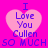 Four identical pink heart-shaped icons with blue text "I Love You Cullen SO MUCH" on a bright pink background, arranged in two of two