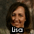 Four show a person with shoulder-length dark hair against a textured background, each displaying different text labels below the figure