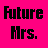 A 3x3 contact sheet of animated frames showing text variations and character portraits, with the top row displaying "Future Mrs." on pink background and multiple "Depp" texts in different colors across white backgrounds, while bottom row shows two distinct character portraits.
