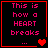 Four display identical text with changing heart symbols, each bordered in red on a black background