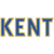 Static pixelated image of the word KENT in bold blue letters with a beige outline on white background.