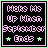 Two side-by-side pixel art frames of a buddy icon with text and stars, showing color variation between pink/purple and green cyan tones.