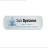 Pixelated blue star icon on left, gray and black text blocks on right, light blue horizontal bars below, all within rounded rectangular frame.