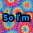 Four pixelated with psychedelic patterns and text overlays: blue "So I'm", pink "a hippie", green "big deal", red "lol"