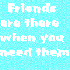 A four- displays text and heart symbols with pixelated borders