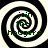 Four identical black-and-white spiral patterns arranged in a , each containing green text reading "join the hougers"