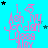 repeated pink text on a cyan background with scattered black and teal stars, showing animation changes in star positions