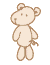 Two pixelated teddy bear icons side-by-side, one with closed eyes and neutral expression, the other with open eyes and downturned mouth.