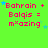 Bright green background with repeated pink text 'Bahrain + Balqis = m*azing' and small blue stars scattered throughout.