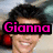 four shows a person with dark hair and red earrings; the top-left displays 'Gianna' text, top-right 'Lautner', bottom-left is untexted, and bottom-right is blank