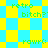 Pixelated text and geometric shapes in cyan and yellow with repeated phrases 'retro bitch?' and 'rawrc:' on a checkered background.