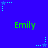 Blue background with green text 'Emily' repeated six times and light blue star-shaped icons with dotted lines in a pattern