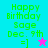Pixelated birthday message with name and date, featuring a star symbol in two color variations.