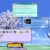 Pixelated static image shows a light blue rectangular text box above a white speech bubble with a yellow bar below, all against a blue sky background.