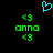 Pixelated icon with cyan heart at top, green text and symbols on black background.