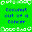 Green background with blue text reading "Cocunut out of a Concer" and white pixelated border shapes, static image with no visible animation.