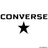 Black and white pixelated icon with 'CONVERSE' text above a solid black star on a white background.