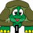 Four pixel-art turtle icons arranged in a , each with distinct shell colors and expressions, some featuring text overlays