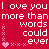 Animated contact sheet of a red-themed love-themed icon with repeated text and heart symbols across multiple frames showing progressive animation states.