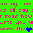 Green background with pink text reading "funny how it sees all day as all day it sees how it hurts you uwrts you u sees the" and blue pixelated heart symbols.